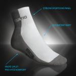 Polofroté ponožky s aktivním stříbrem Gultio - bílé-šedé