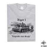 Tričko Panzer Tiger I - sivé