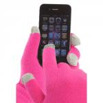Rukavice pre smartphony - tmavo ružové