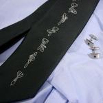 Kravata s návodem na vázání - černá