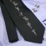 Kravata s návodem na vázání - černá
