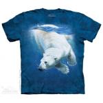 Tričko unisex The Mountain Polar Bear Dive - modré