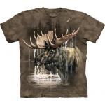 Tričko unisex The Mountain Moose Forest - hnedé