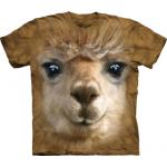 Tričko unisex The Mountain Big Face Alpaca - hnedé