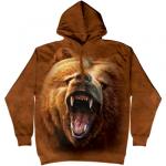 Mikina The Mountain Hoodie Grizzly Growl - hnedá