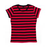 Pruhované triko Mantis Lines Ladies - černé-červené