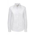 Košeľa dámska B&C Oxford s dlhým rukávom - biela