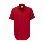 Košeľa pánska B&C Heritage s krátkym rukávom - červená