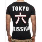 Tričko Leif Nelson Tokyo Mission - čierne-červené