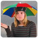 Dáždnik na hlavu - farebný