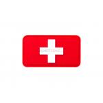 Gumová nášivka Jackets to Go vlajka Švajčiarsko - farebná
