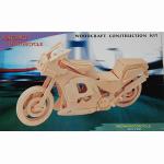 3D dřevěné puzzle Woodcraft Závodní motorka - hnědé