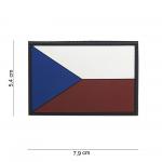 Gumová nášivka 101 Inc vlajka Česká republika - farebná