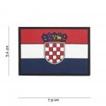 Gumová nášivka 101 Inc vlajka Chorvátsko - farebná