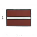 Gumová nášivka 101 Inc vlajka Lotyšsko - farebná