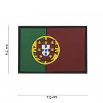 Gumová nášivka 101 Inc vlajka Portugalsko - farebná