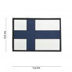 Gumová nášivka 101 Inc vlajka Fínsko - farebná
