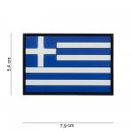 Gumová nášivka 101 Inc vlajka Grécko - farebná