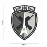 Gumová nášivka 101 Inc Paris Protection - sivá