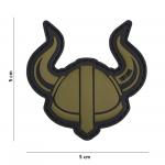 Gumová nášivka 101 Inc Viking Helmet - olivová