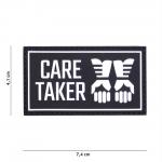 Gumová nášivka 101 Inc nápis Care Taker - černá