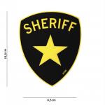 Gumová nášivka 101 Inc znak Sheriff - žltá