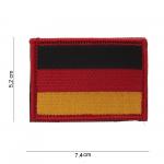 Nášivka textilná 101 Inc vlajka Nemecko Velcro - farebná