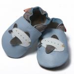 Kožené topánočky Liliputi Soft Soled Jumbo - modré-sivé