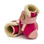 Kožené zimné topánočky Liliputi Soft Soled Hibiscus - ružové
