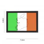 Gumová nášivka 101 Inc vlajka Írsko s obrysom - farebná