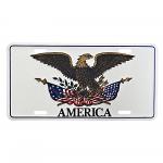 Ceduľa plechová Licencia Eagle America - farebná