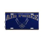 Cedule plechová Licence US Air Force - modrá-stříbrná