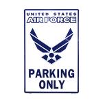 Ceduľa plechová Retro US Air Force Parking Only - biela-modrá