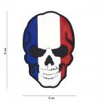 Gumová nášivka 101 Inc Skullhead vlajka Francúzsko - farevná