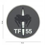 Gumová nášivka 101 Inc TF-55 - sivá