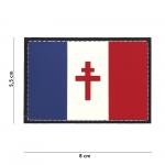 Gumová nášivka 101 Inc Liberate vlajka Francúzsko - farebná