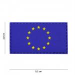 Gumová nášivka 101 Inc vlajka EU (Evropská unie) - barevná