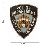 Gumová nášivka 101 Inc. znak NYC Police Department - farebná