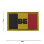Gumová nášivka 101 Inc vlajka Belgicko s nápisom malá - farebná