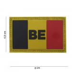 Gumová nášivka 101 Inc vlajka Belgicko s nápisom - farebná