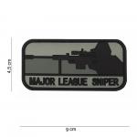 Gumová nášivka 101 Inc nápis Major League Sniper - tmavě šedá