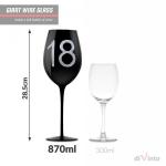 Slavnostní obří sklenice na víno DiVinto 18 - černá