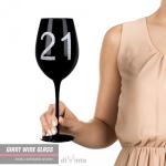 Slavnostní obří sklenice na víno DiVinto 21 - černá