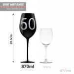 Slavnostní obří sklenice na víno DiVinto 50 - černá