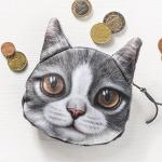 Kočičí peněženka na drobné 3 - šedá