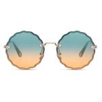 Slnečné okuliare Solo Rounds - zlaté-modré