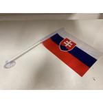 Praporek na tyčce Slovensko 14x20 cm s přísavkou - barevná