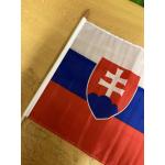 Vlajka na drevenej tyči Slovensko 30x50 cm - farebná