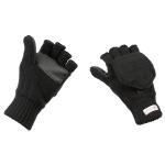 Pletené rukavice bez prstov s podšívkou MFH Thinsulate - čierne
