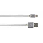 Kabel Skross Chargen Sync USB na Lightning 1m - stříbrný